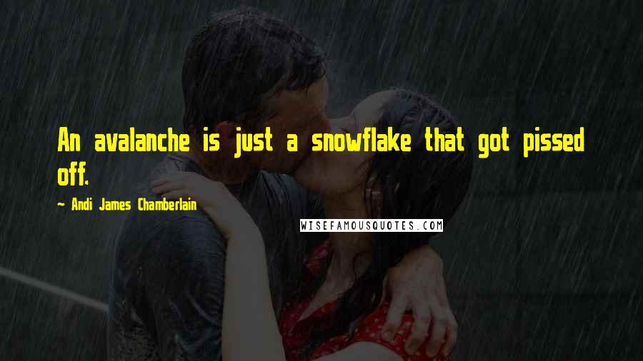 Andi James Chamberlain Quotes: An avalanche is just a snowflake that got pissed off.