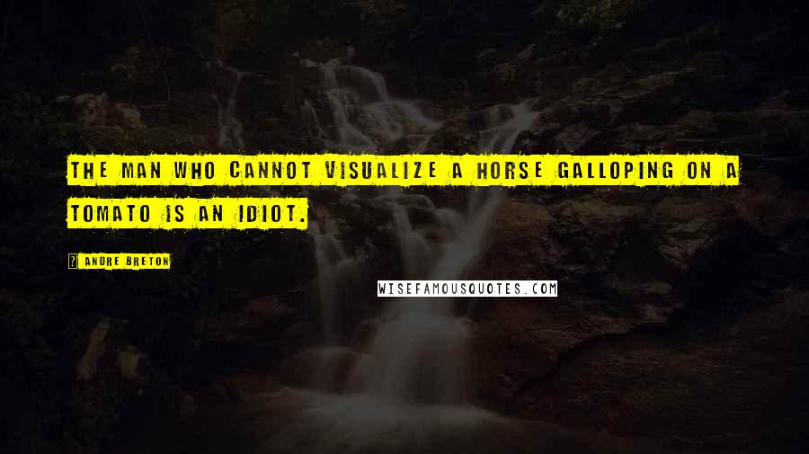 Andre Breton Quotes: The man who cannot visualize a horse galloping on a tomato is an idiot.