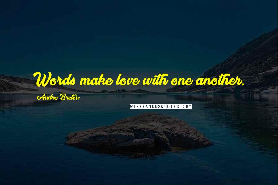 Andre Breton Quotes: Words make love with one another.