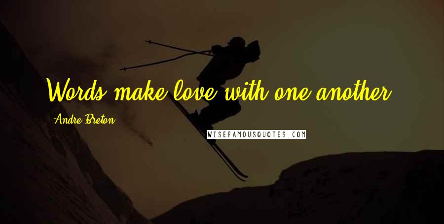 Andre Breton Quotes: Words make love with one another.