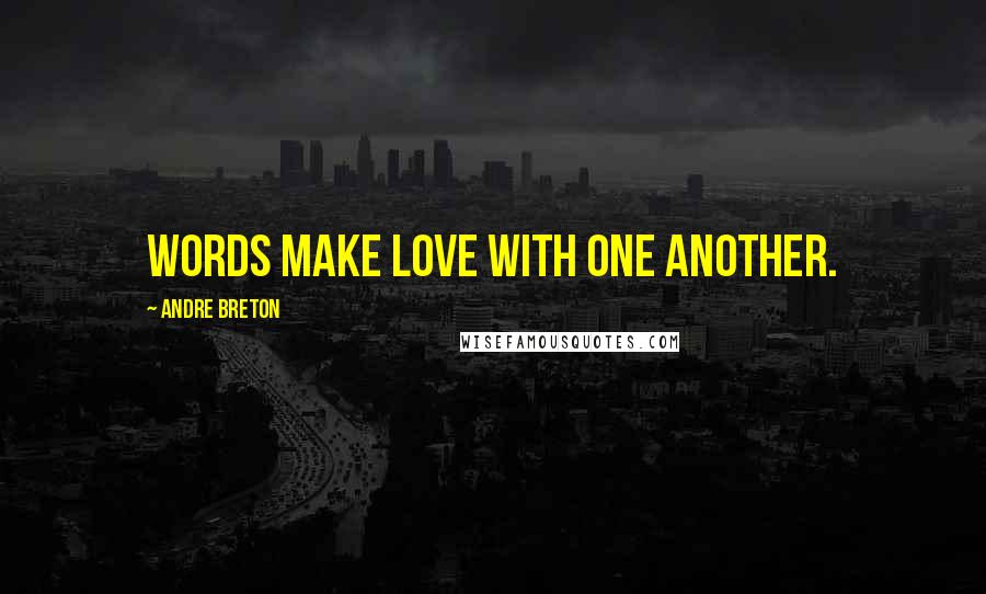 Andre Breton Quotes: Words make love with one another.