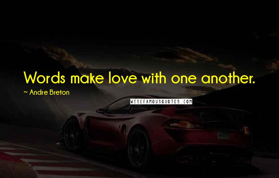 Andre Breton Quotes: Words make love with one another.