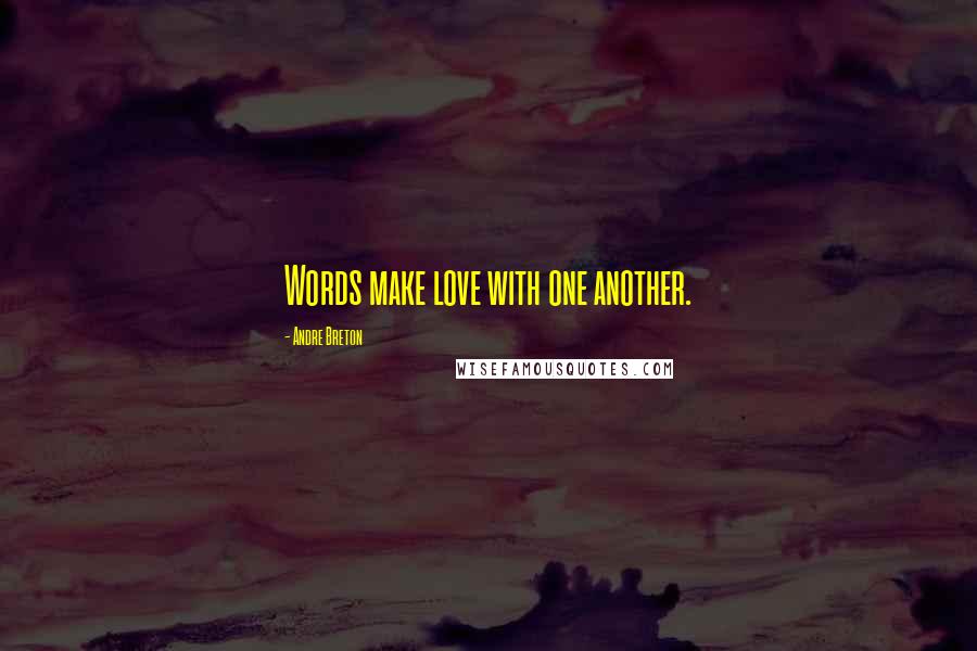 Andre Breton Quotes: Words make love with one another.