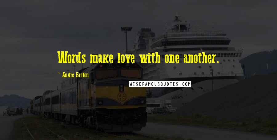 Andre Breton Quotes: Words make love with one another.