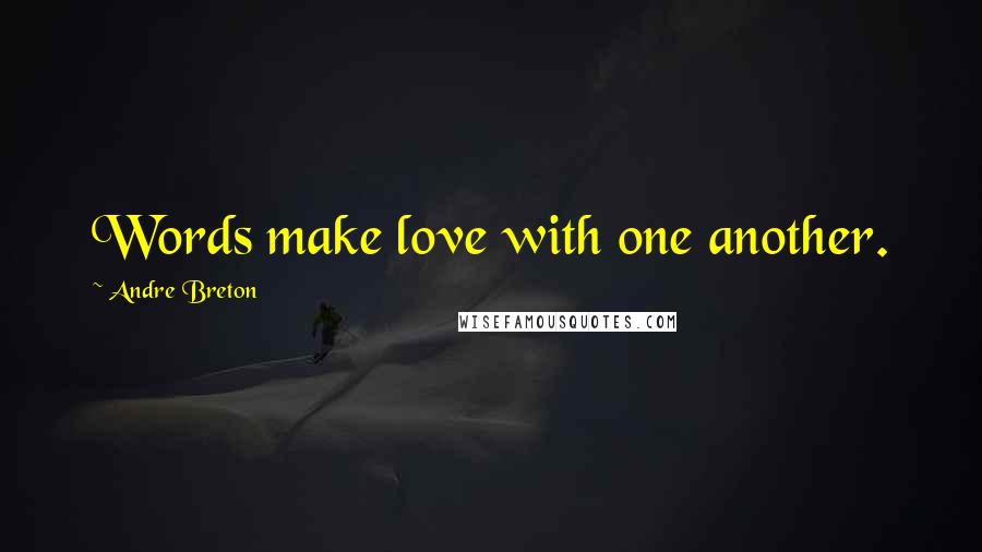 Andre Breton Quotes: Words make love with one another.