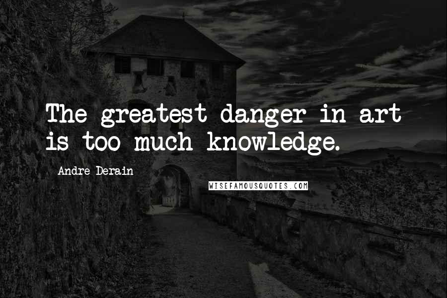 Andre Derain Quotes: The greatest danger in art is too much knowledge.