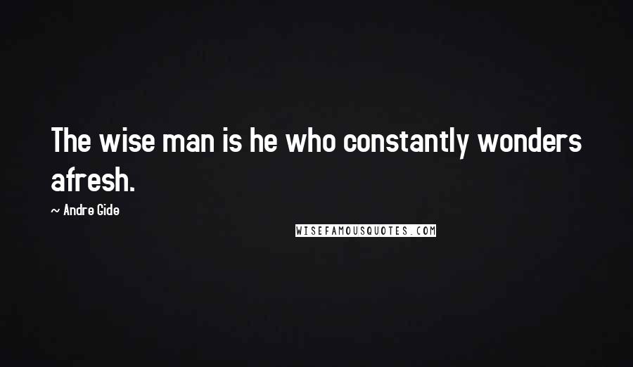 Andre Gide Quotes: The wise man is he who constantly wonders afresh.
