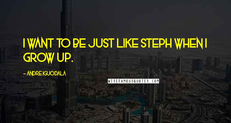 Andre Iguodala Quotes: I want to be just like Steph when I grow up.