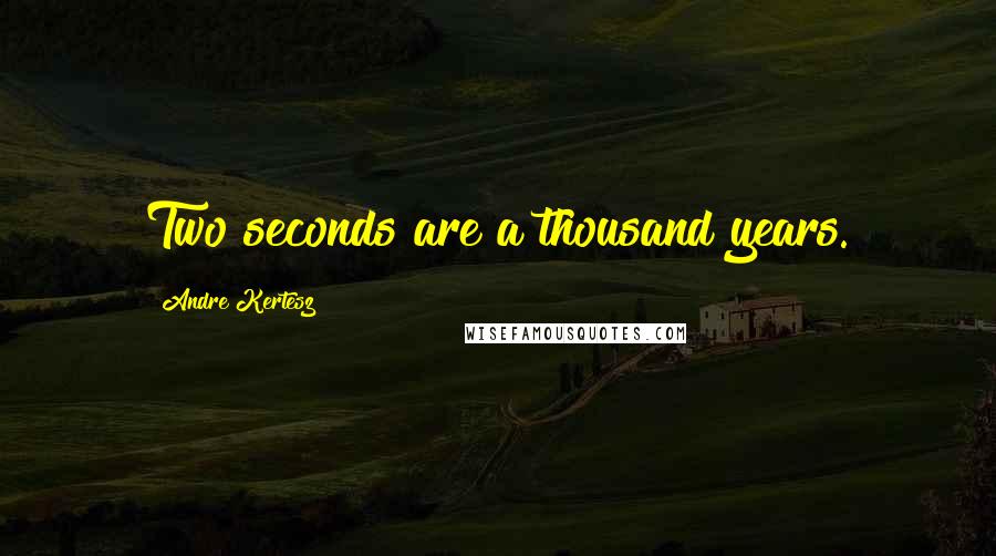 Andre Kertesz Quotes: Two seconds are a thousand years.