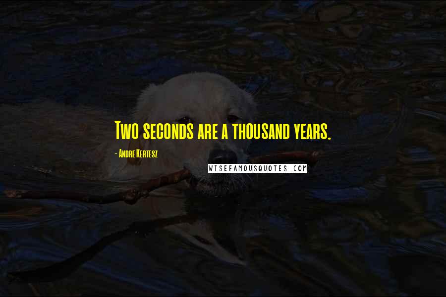 Andre Kertesz Quotes: Two seconds are a thousand years.