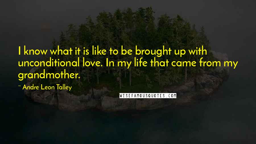 Andre Leon Talley Quotes: I know what it is like to be brought up with unconditional love. In my life that came from my grandmother.