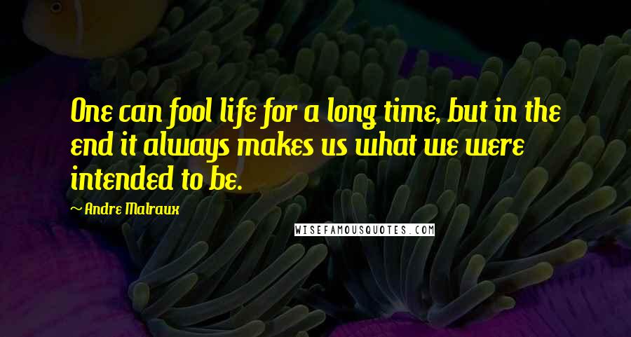 Andre Malraux Quotes: One can fool life for a long time, but in the end it always makes us what we were intended to be.