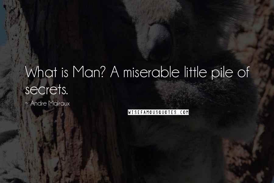 Andre Malraux Quotes: What is Man? A miserable little pile of secrets.