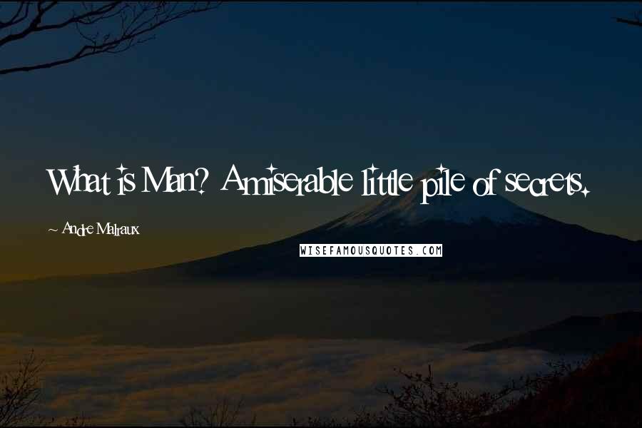 Andre Malraux Quotes: What is Man? A miserable little pile of secrets.