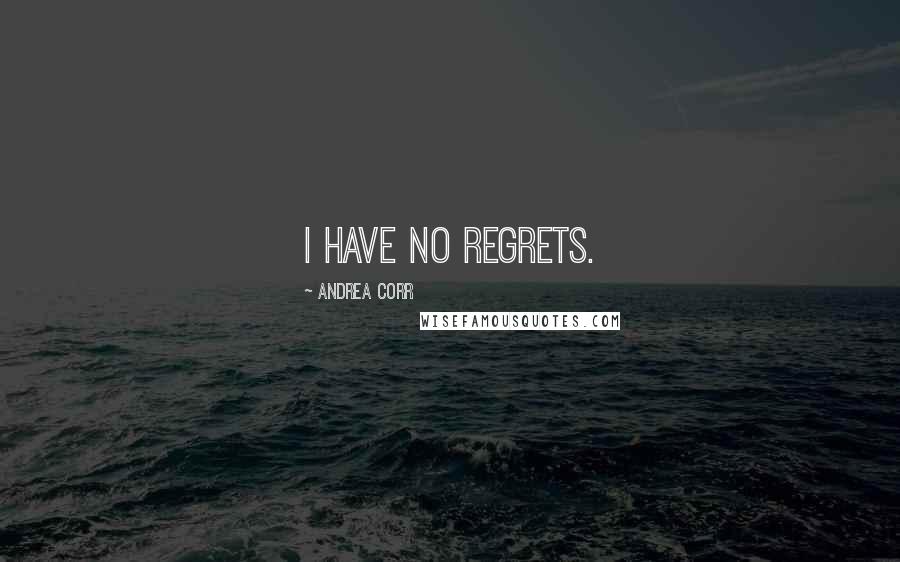 Andrea Corr Quotes: I have no regrets.