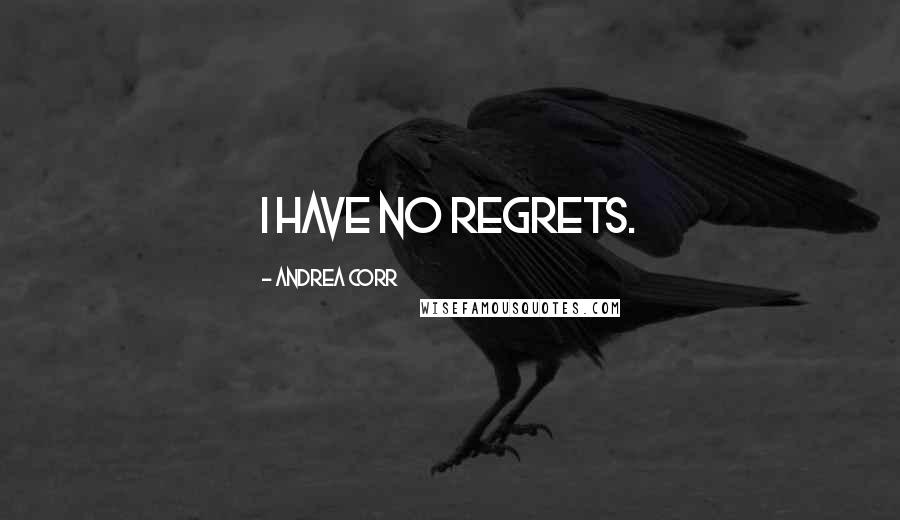 Andrea Corr Quotes: I have no regrets.