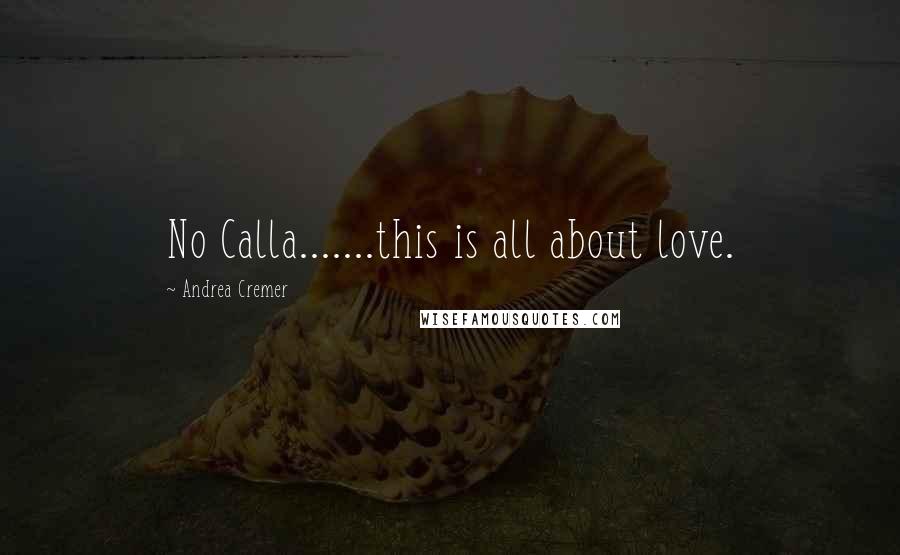 Andrea Cremer Quotes: No Calla.......this is all about love.