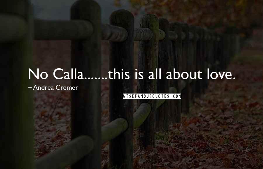 Andrea Cremer Quotes: No Calla.......this is all about love.