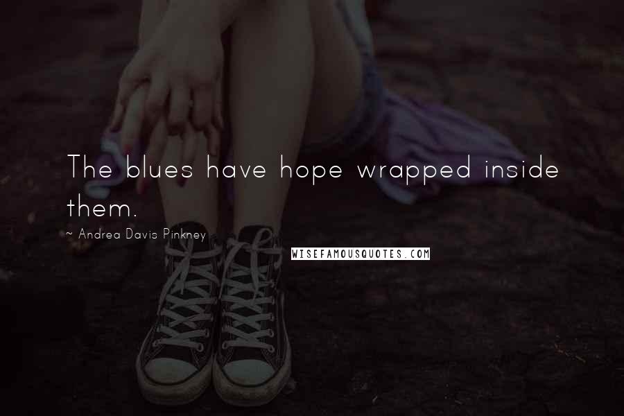 Andrea Davis Pinkney Quotes: The blues have hope wrapped inside them.