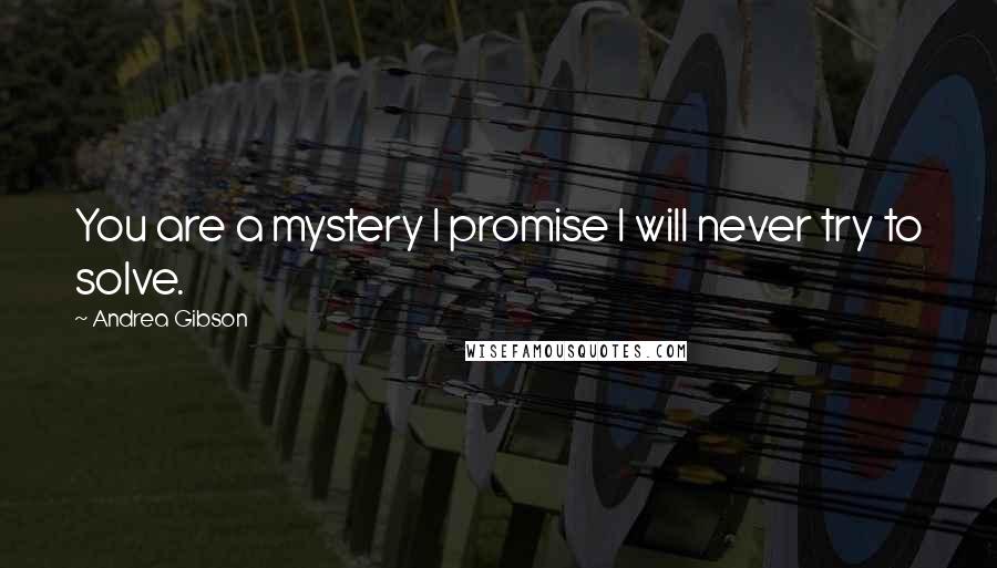 Andrea Gibson Quotes: You are a mystery I promise I will never try to solve.