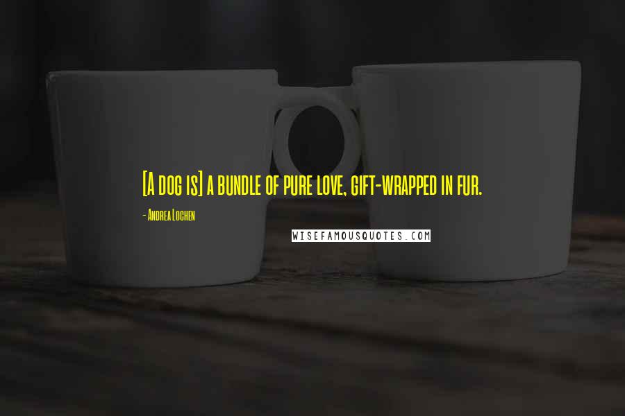 Andrea Lochen Quotes: [A dog is] a bundle of pure love, gift-wrapped in fur.