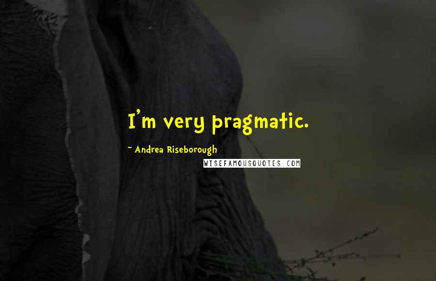 Andrea Riseborough Quotes: I'm very pragmatic.