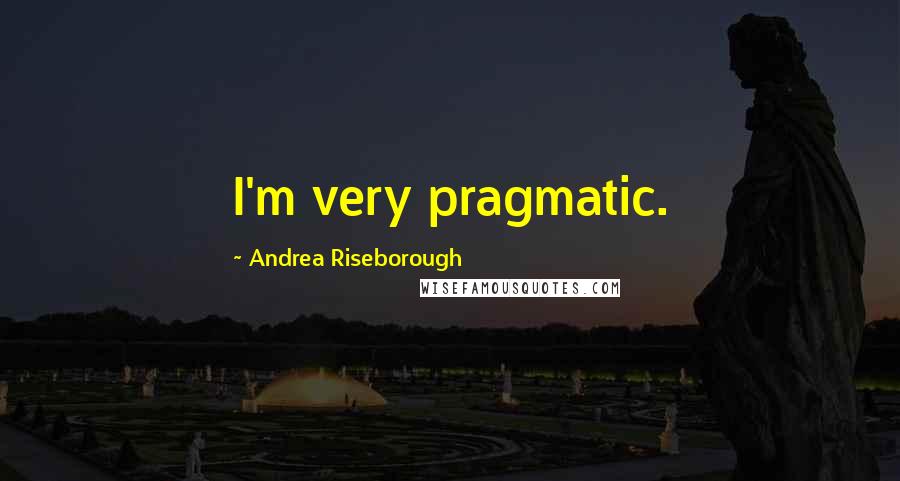 Andrea Riseborough Quotes: I'm very pragmatic.