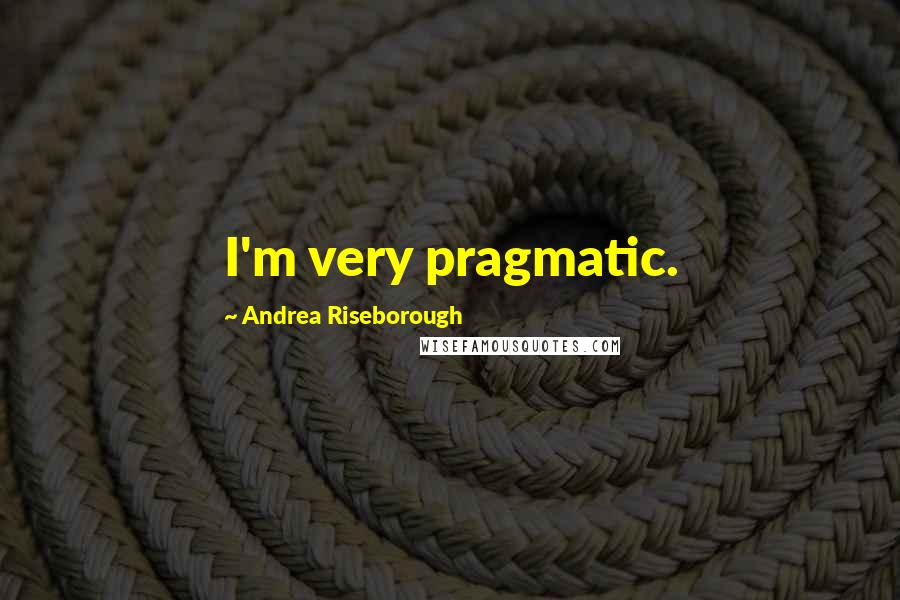 Andrea Riseborough Quotes: I'm very pragmatic.