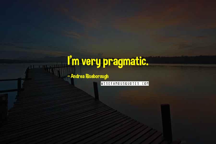 Andrea Riseborough Quotes: I'm very pragmatic.