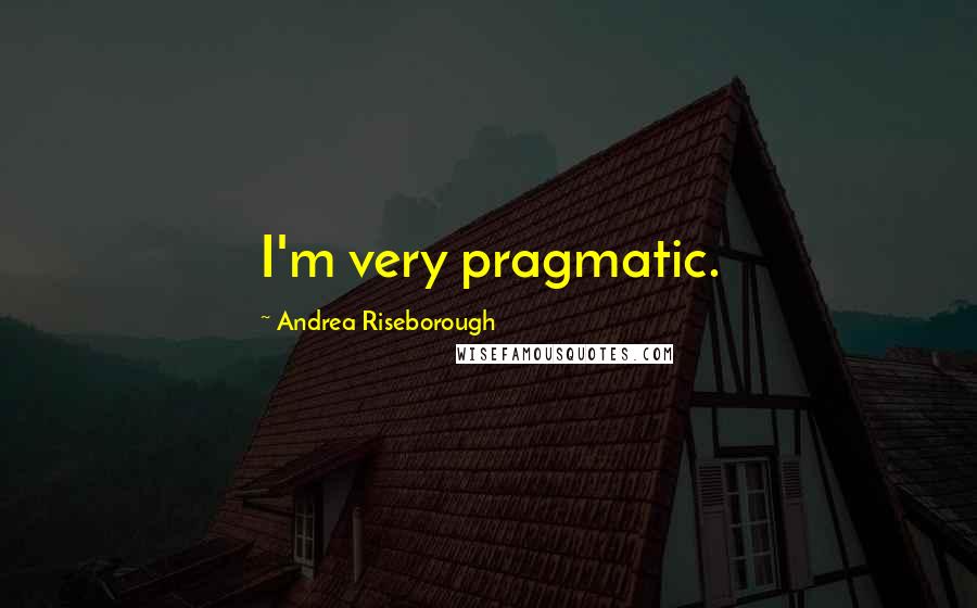 Andrea Riseborough Quotes: I'm very pragmatic.