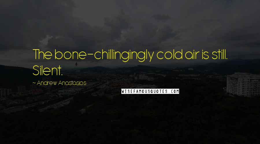 Andrew Anastasios Quotes: The bone-chillingingly cold air is still. Silent.