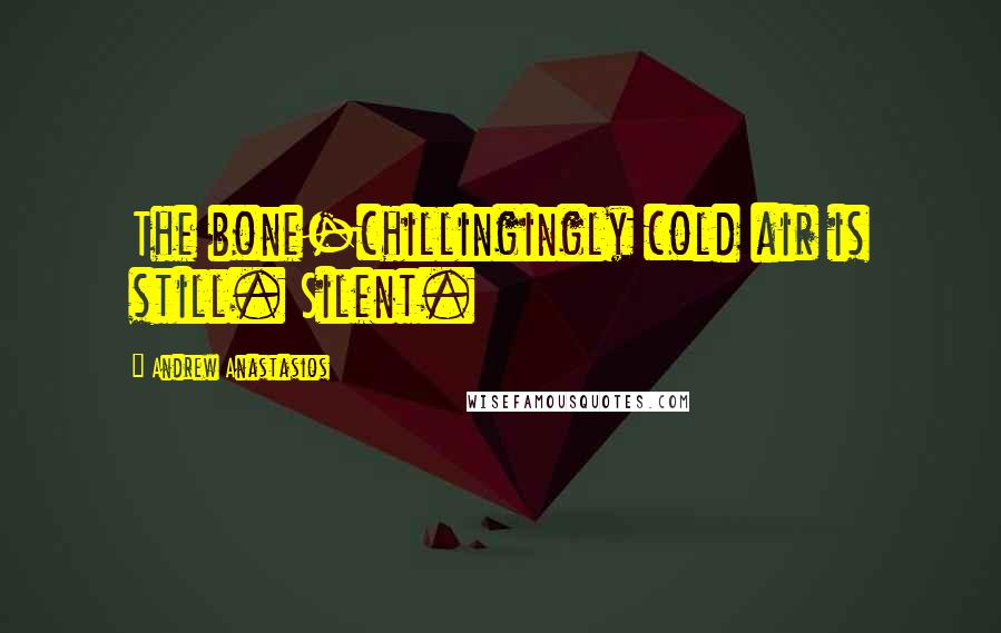 Andrew Anastasios Quotes: The bone-chillingingly cold air is still. Silent.