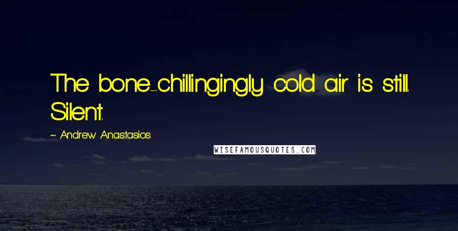 Andrew Anastasios Quotes: The bone-chillingingly cold air is still. Silent.