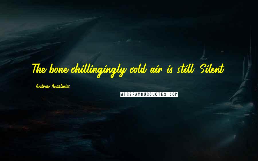 Andrew Anastasios Quotes: The bone-chillingingly cold air is still. Silent.