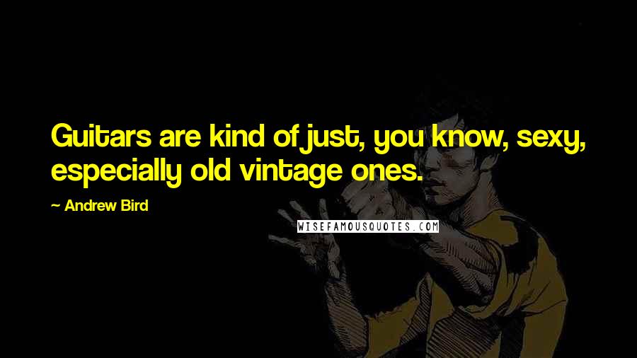 Andrew Bird Quotes: Guitars are kind of just, you know, sexy, especially old vintage ones.