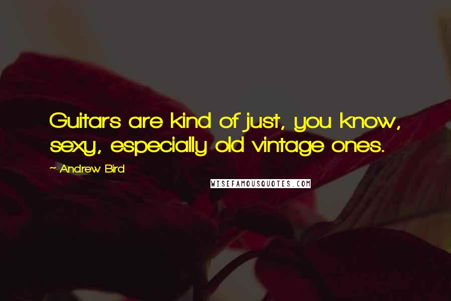 Andrew Bird Quotes: Guitars are kind of just, you know, sexy, especially old vintage ones.