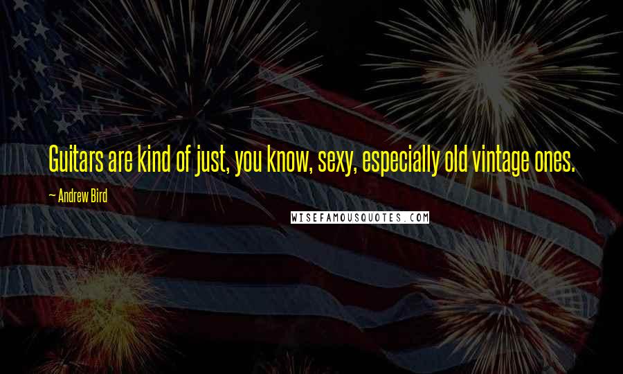 Andrew Bird Quotes: Guitars are kind of just, you know, sexy, especially old vintage ones.