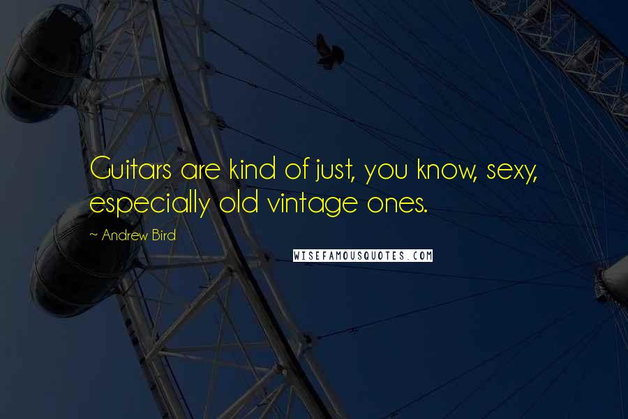 Andrew Bird Quotes: Guitars are kind of just, you know, sexy, especially old vintage ones.