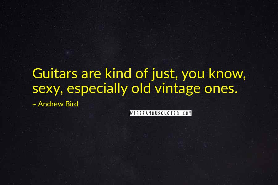 Andrew Bird Quotes: Guitars are kind of just, you know, sexy, especially old vintage ones.