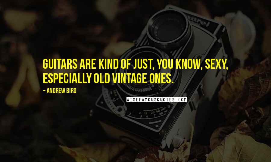 Andrew Bird Quotes: Guitars are kind of just, you know, sexy, especially old vintage ones.