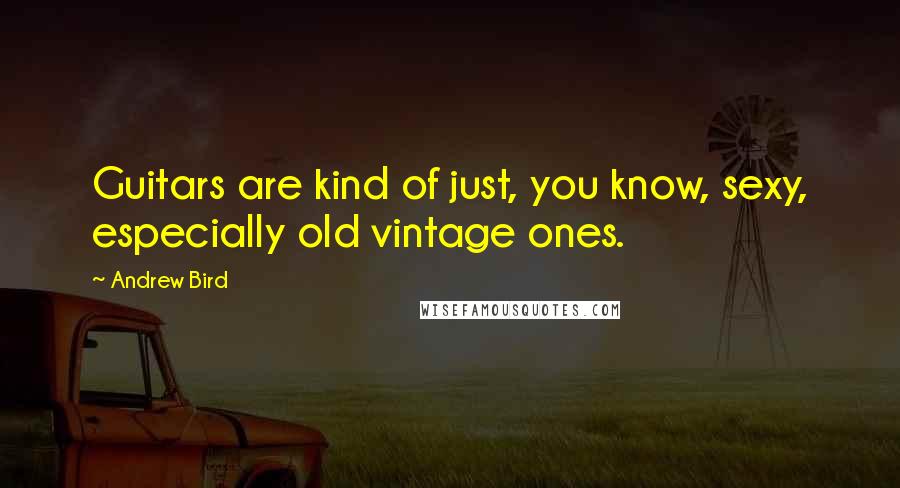 Andrew Bird Quotes: Guitars are kind of just, you know, sexy, especially old vintage ones.