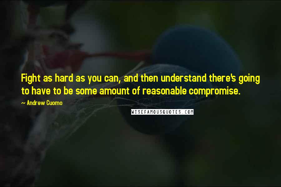 Andrew Cuomo Quotes: Fight as hard as you can, and then understand there's going to have to be some amount of reasonable compromise.