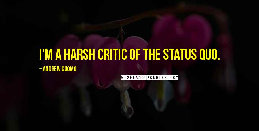 Andrew Cuomo Quotes: I'm a harsh critic of the status quo.