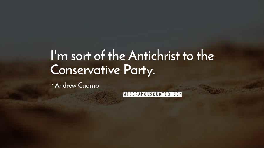 Andrew Cuomo Quotes: I'm sort of the Antichrist to the Conservative Party.