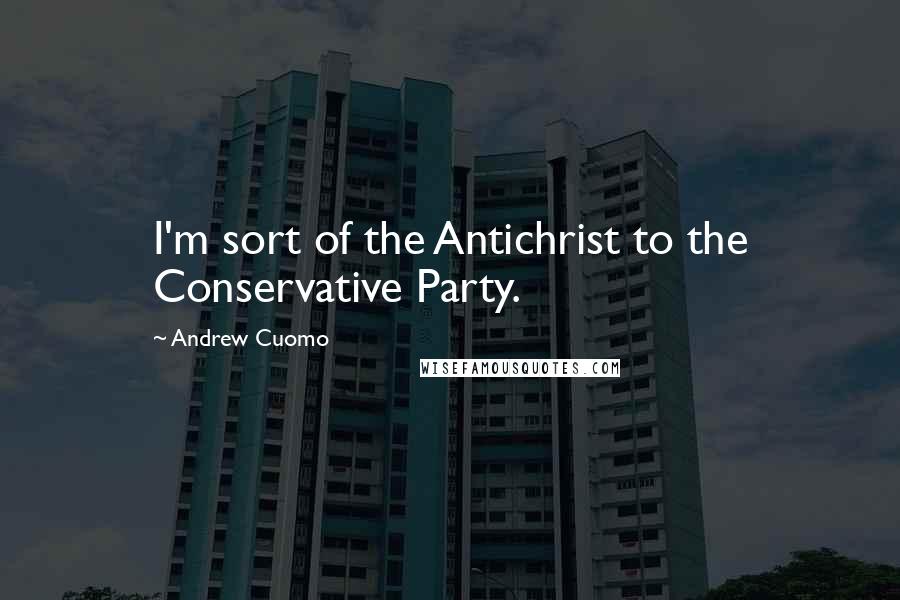 Andrew Cuomo Quotes: I'm sort of the Antichrist to the Conservative Party.