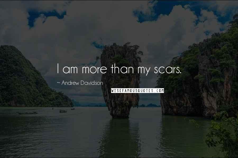 Andrew Davidson Quotes: I am more than my scars.