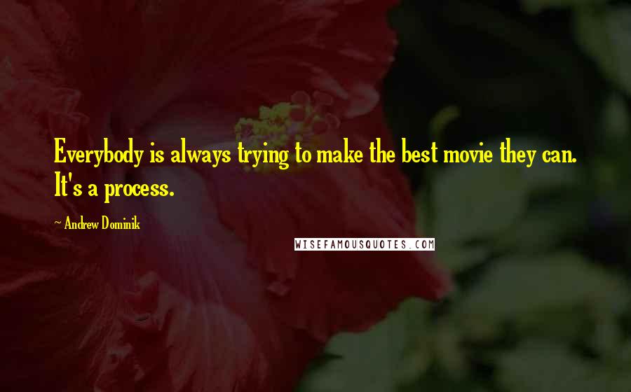 Andrew Dominik Quotes: Everybody is always trying to make the best movie they can. It's a process.