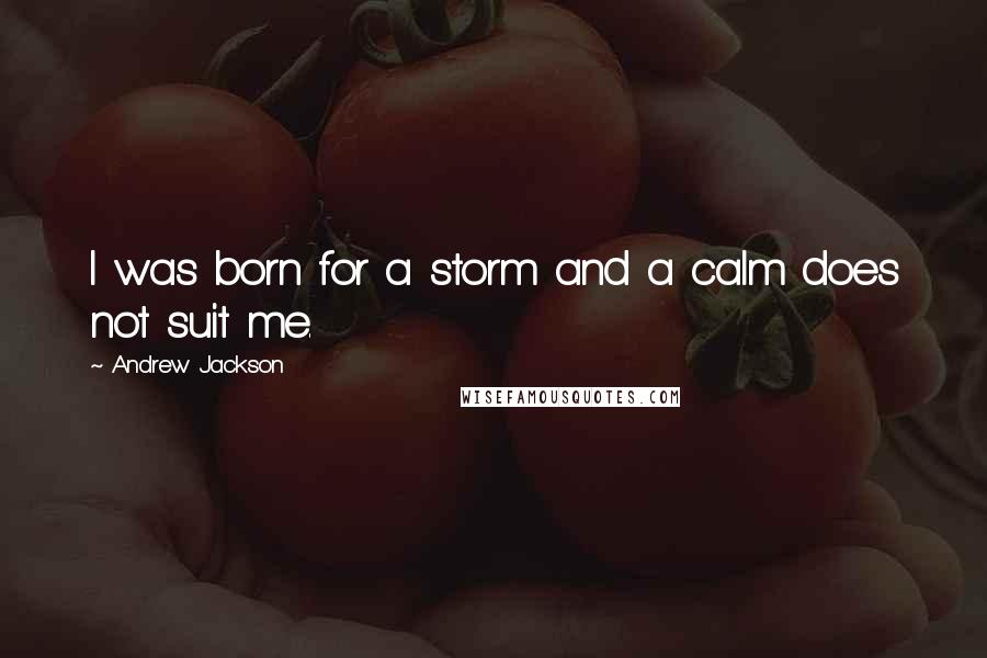 Andrew Jackson Quotes: I was born for a storm and a calm does not suit me.