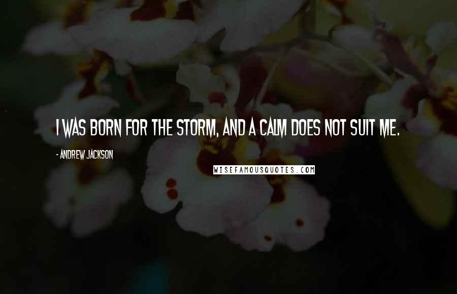 Andrew Jackson Quotes: I was born for the storm, and a calm does not suit me.