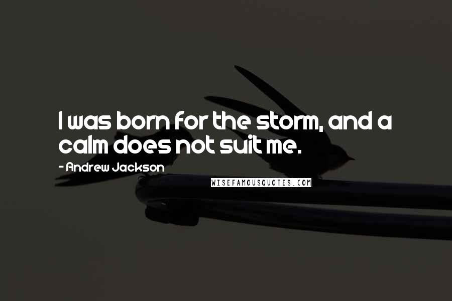 Andrew Jackson Quotes: I was born for the storm, and a calm does not suit me.